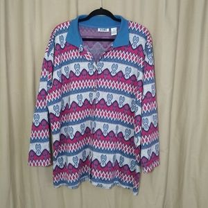 Gitano vintage printed long sleeve tunic t…